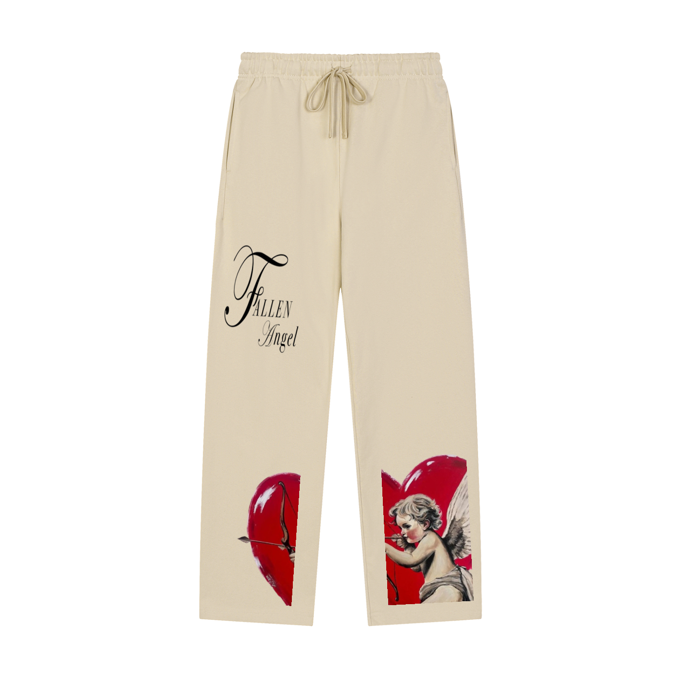 Solid Color Straight-Leg Sweatpants