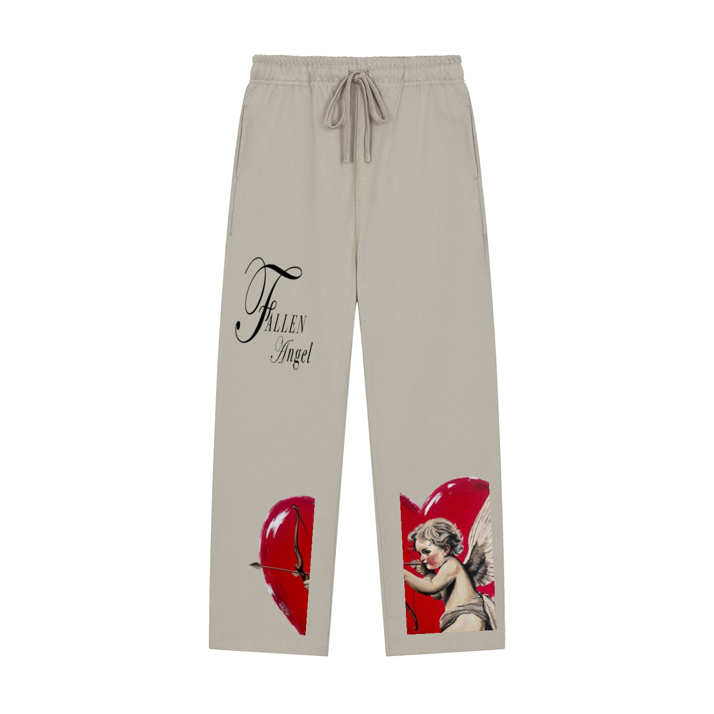Solid Color Straight-Leg Sweatpants