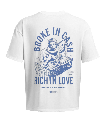 Broke in Cash, Rich in Love Graphic Tee